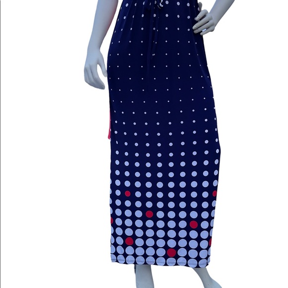 Nine West Polka Dot Sleeveless Dress Size 2P - Picture 3 of 11